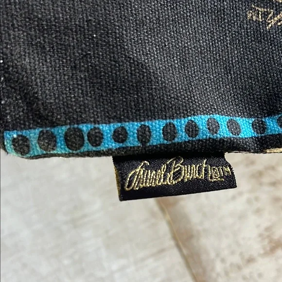 LAUREL BURCH Black and Gold Cat Pattern Pouch - Picture 4 of 5